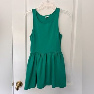Mini flowy sleeveless green dress Frenchi size S